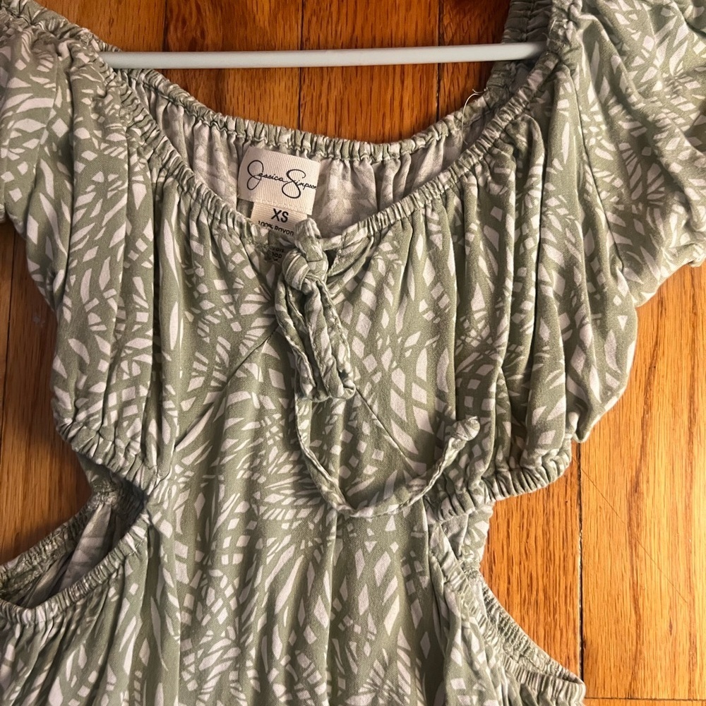 Jessica Simpson Leafy Patterned Mini Dress - Picture 6 of 7